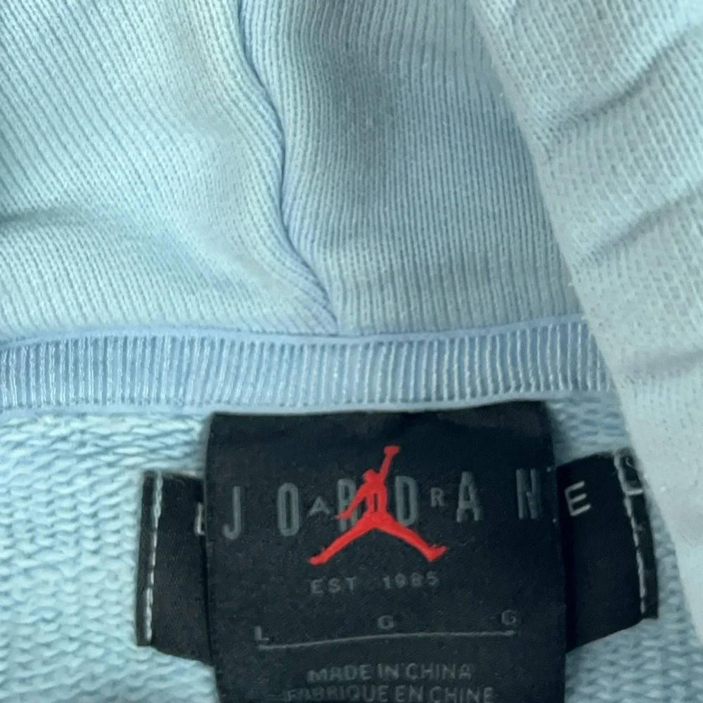Jordan Hoodie Mens Large Blue Pullover Sweatshirt Air Jordan Logo Athletic Heavy